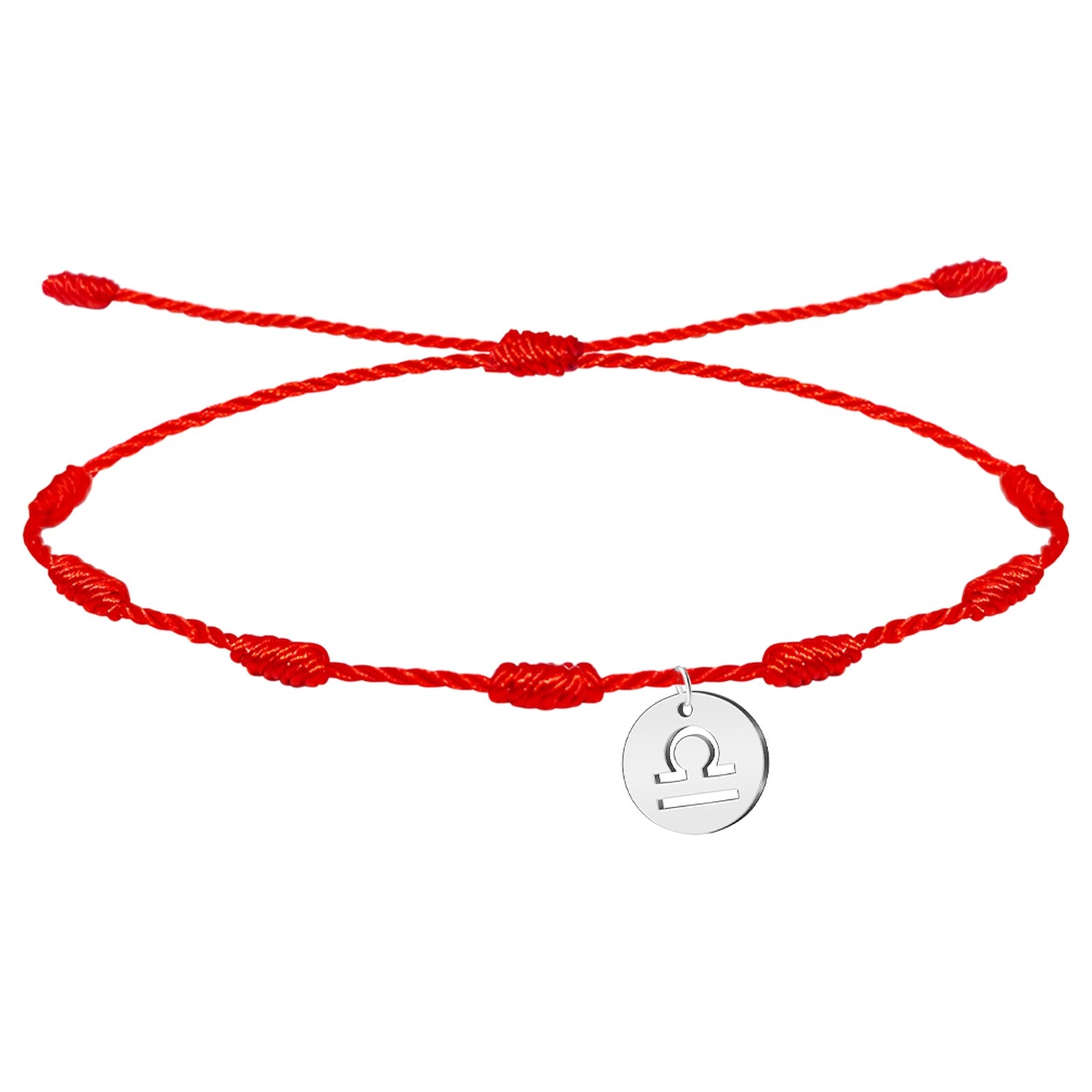 Pulsera 7 nudos zodiaco Libra plateado acero