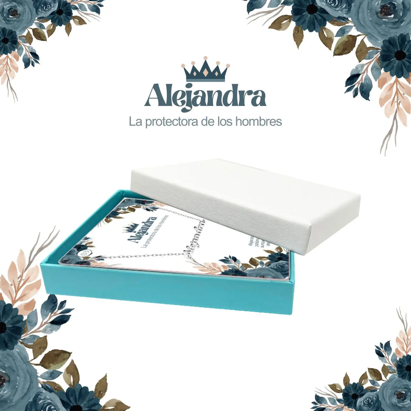 Collar con Nombre Alejandra - Acero Inoxidable Plateado - cotigo