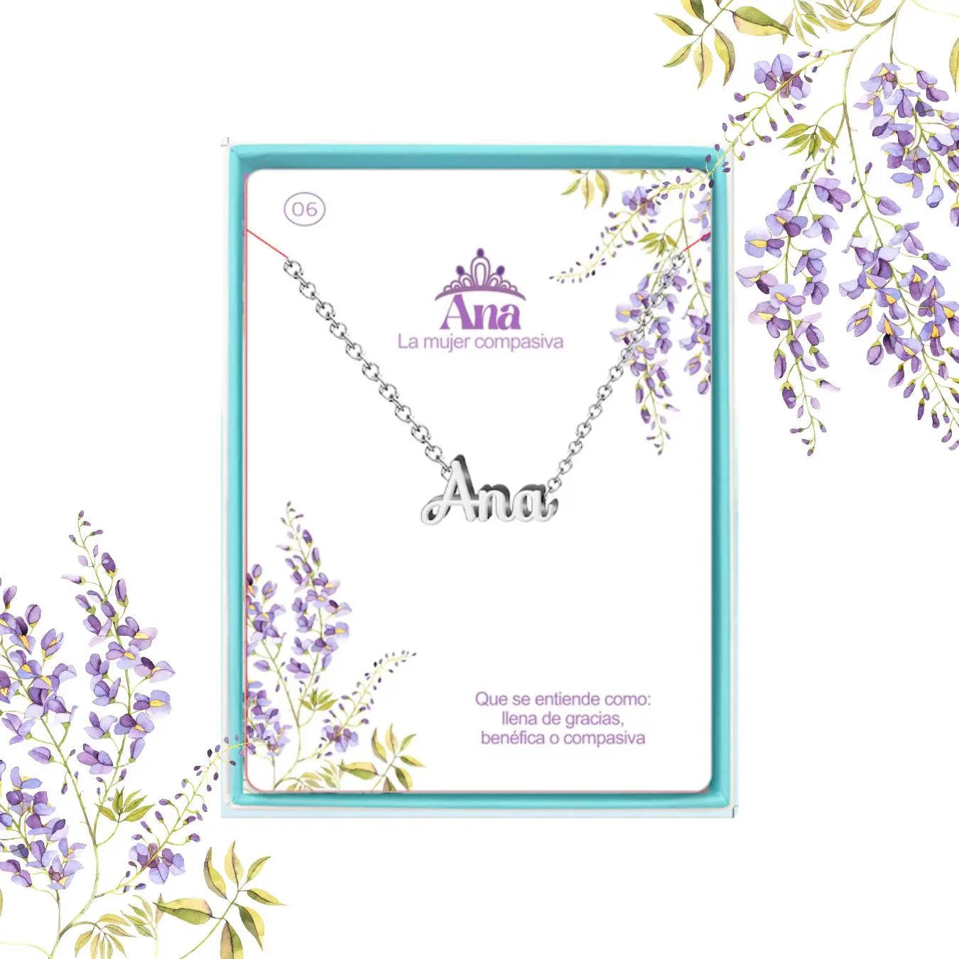 Collar con Nombre Ana - Acero Inoxidable Plateado - cotigo