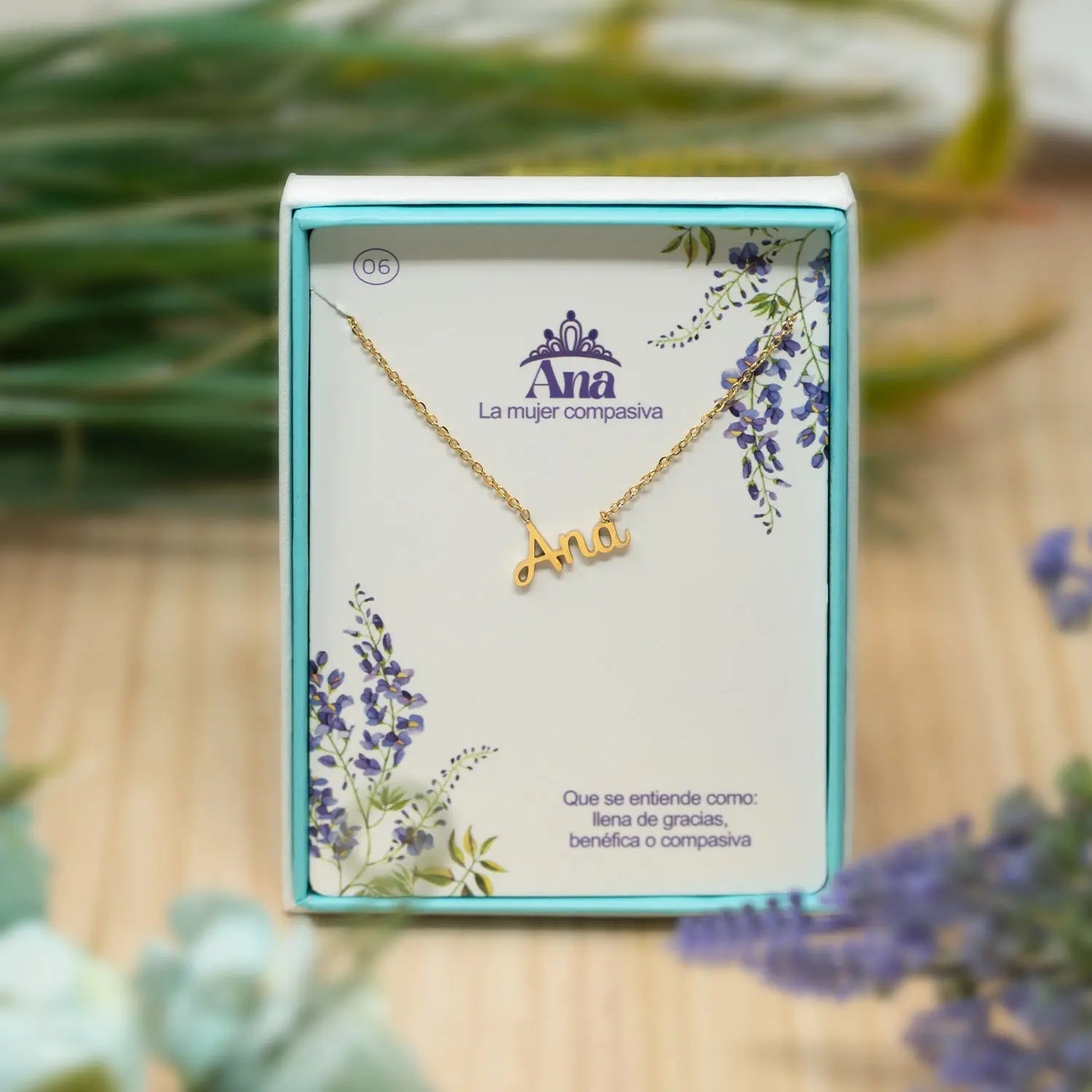 Collar con Nombre Ana - Acero Inoxidable Dorado - cotigo