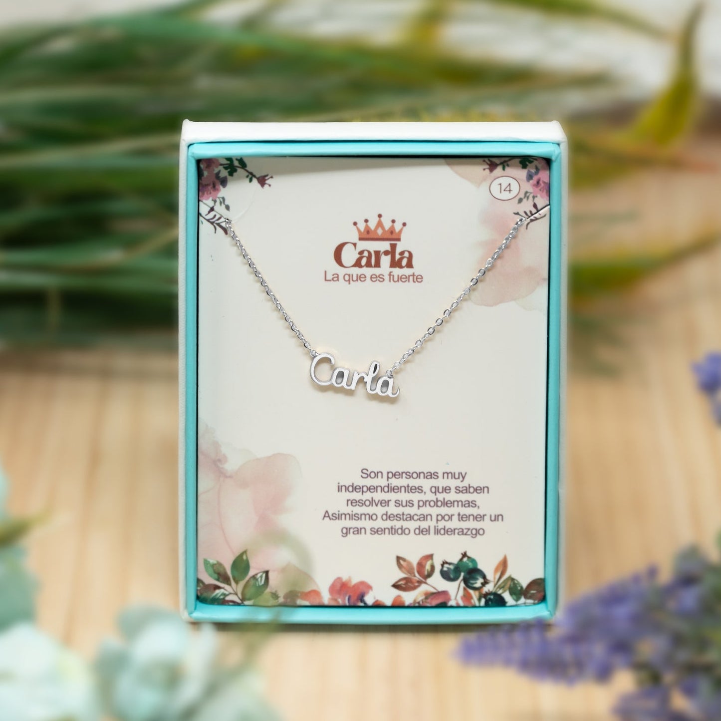 Collar Nombre  Carla Acero color Plateado