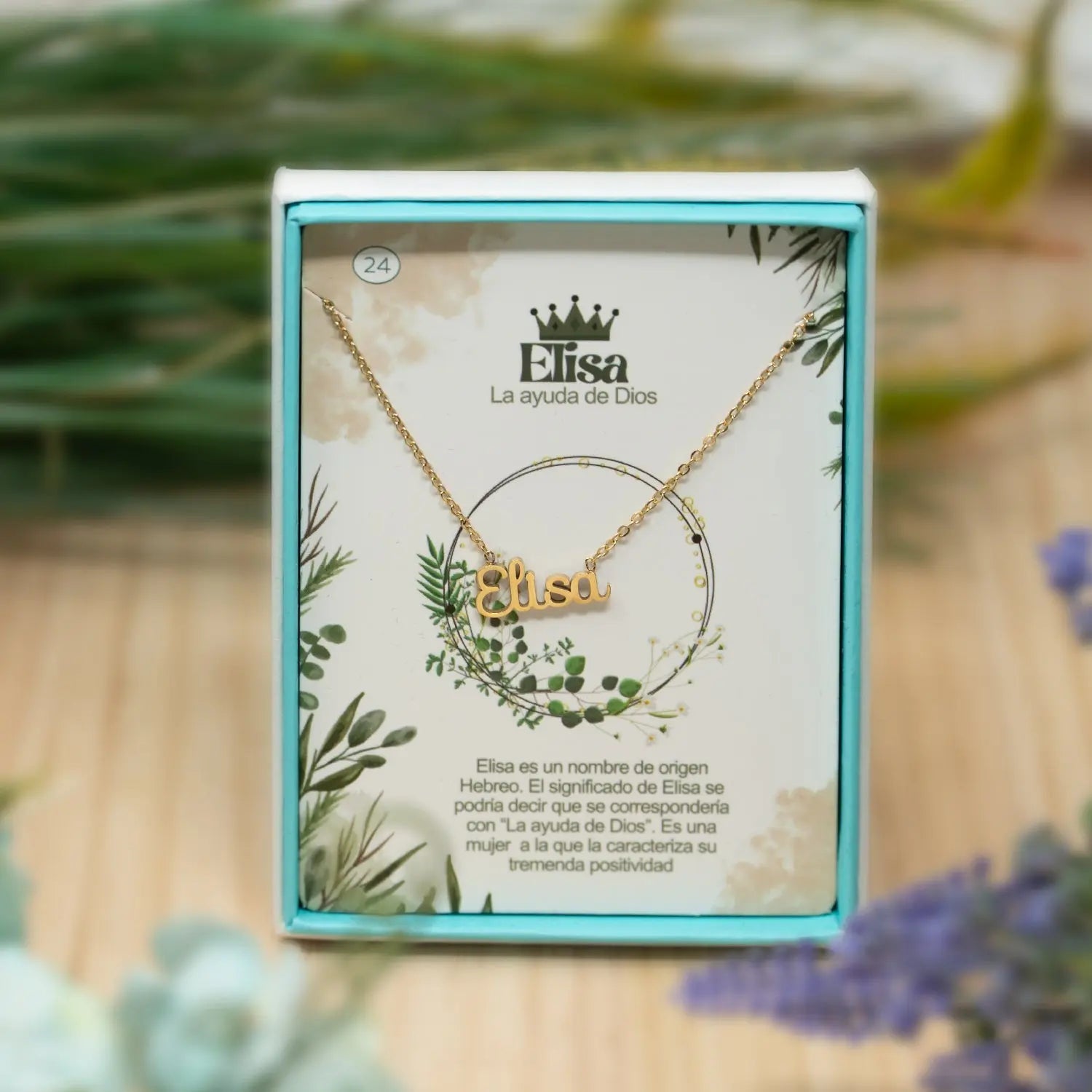 Collar con Nombre Elisa - Acero Inoxidable Dorado - cotigo