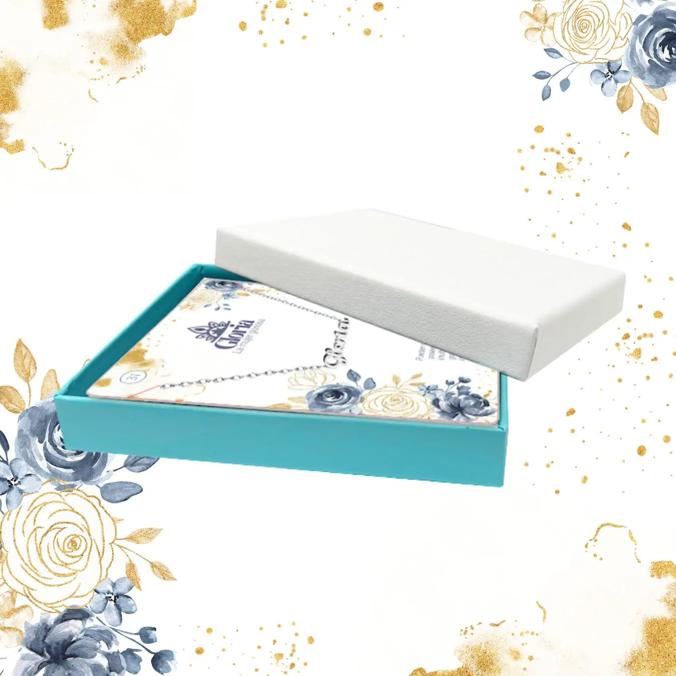Collar con Nombre Gloria - Acero Inoxidable Plateado - cotigo