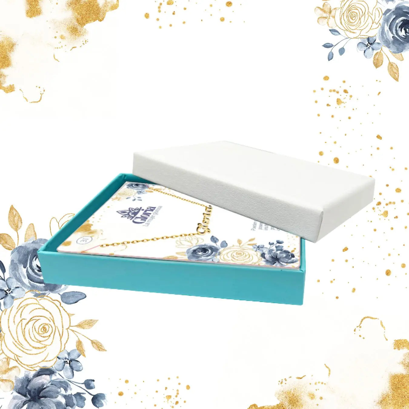 Collar con Nombre Gloria - Acero Inoxidable Dorado - cotigo
