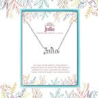 Collar Edición Nombre "julia" - Acero Tono Plateado acabado