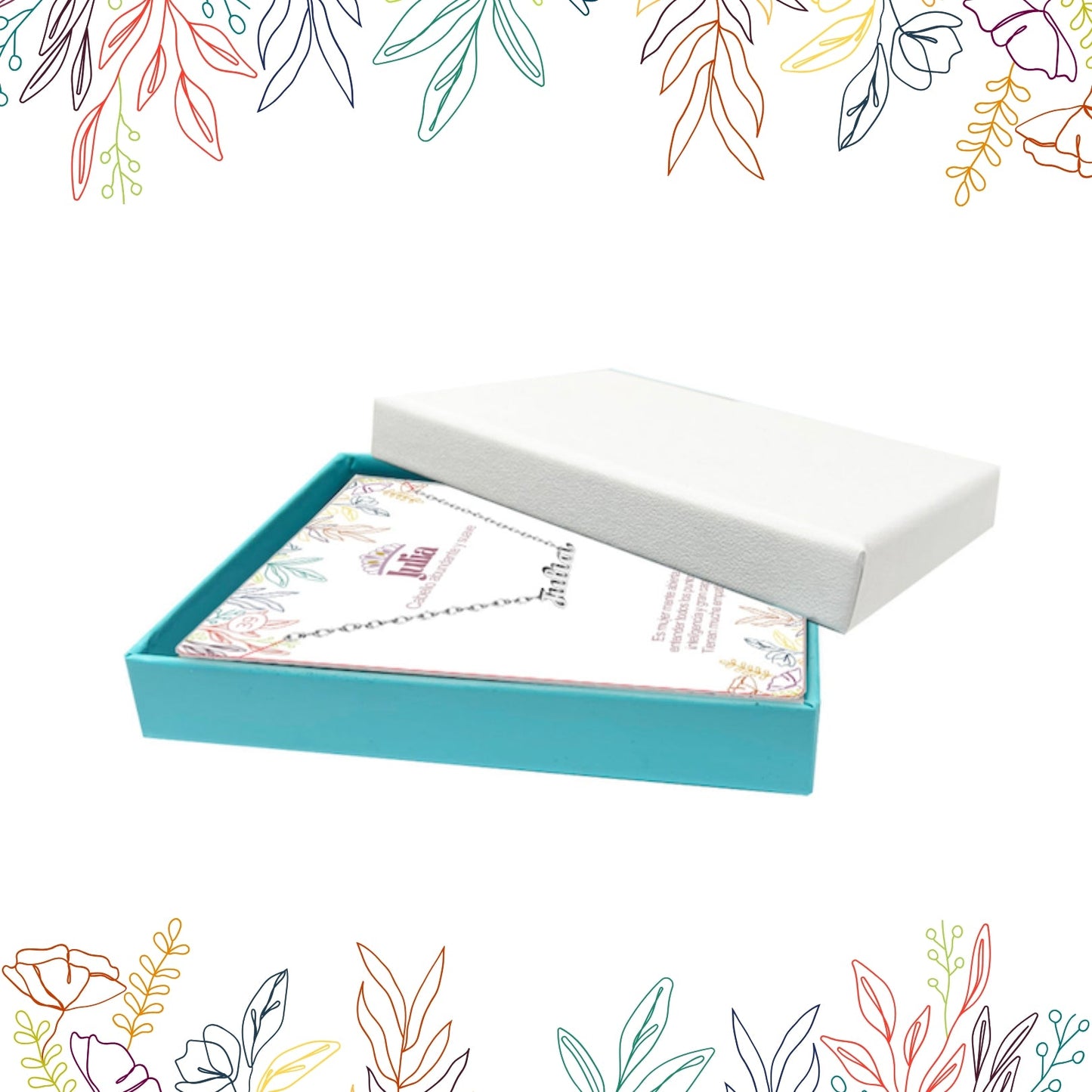 Collar Nombre  Julia  Acero color Plateado