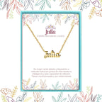 Collar Edición Nombre "julia" - Juventud Y Elegancia Bañada en Oro 14K acabado
