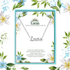Collar Edición Nombre "lucía" - Acero Tono Plateado acabado