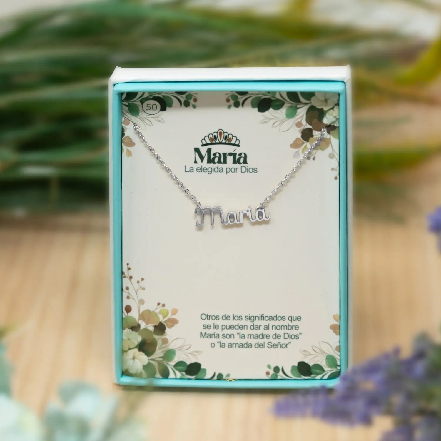 Collar con Nombre María - Acero Inoxidable Plateado - cotigo