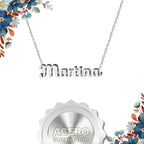 Collar Edición Nombre "martina" - Acero Tono Plateado textura
