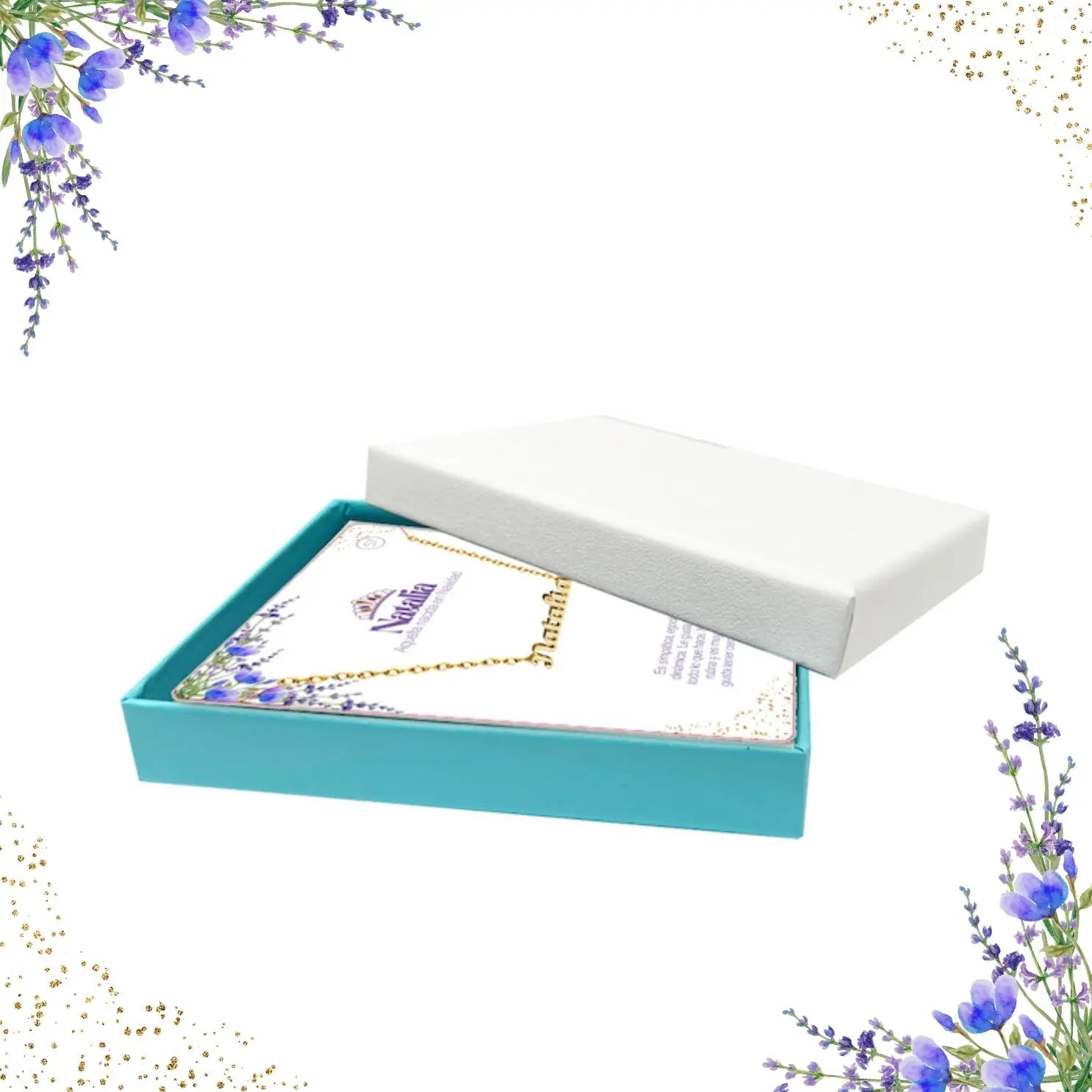 Collar con Nombre Natalia - Acero Inoxidable Dorado - cotigo