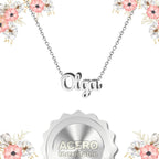 Collar Edición Nombre "olga" - Acero Tono Plateado textura