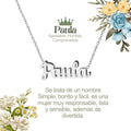 Collar con nombre Paula en acero inoxidable plateado resistente al agua joya minimalista regalo para mujer.