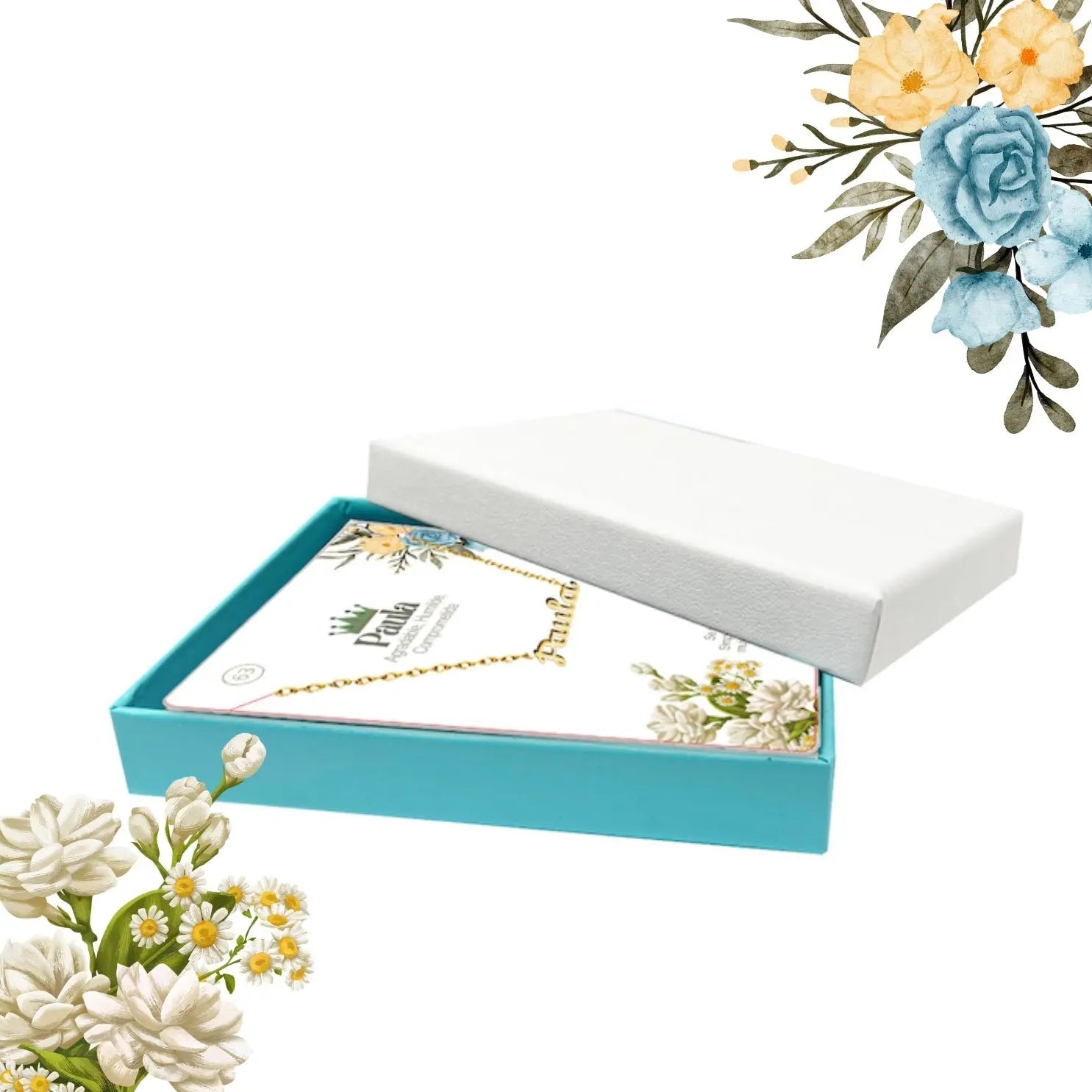Collar con Nombre Paula - Acero Inoxidable Dorado - cotigo