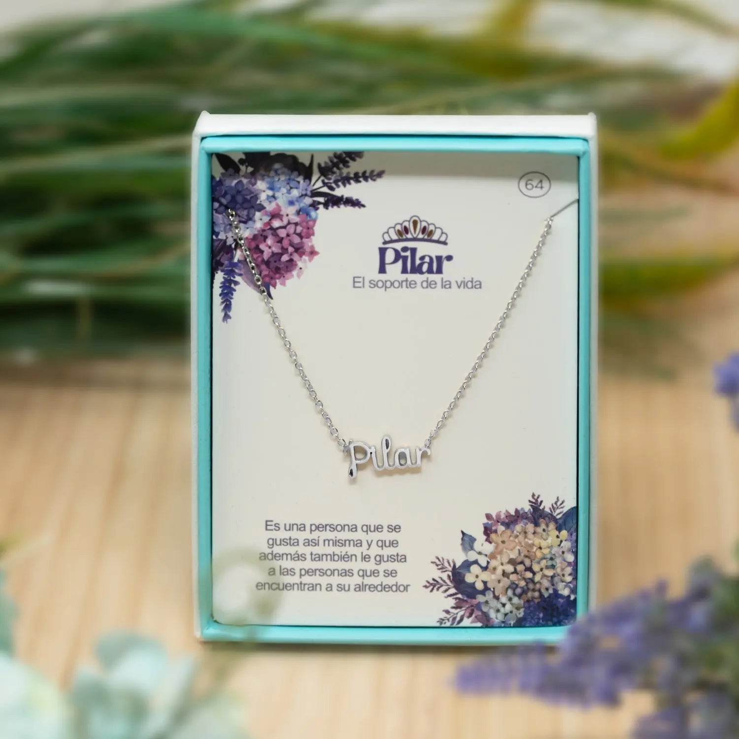 Collar con Nombre Pilar - Acero Inoxidable Plateado - cotigo
