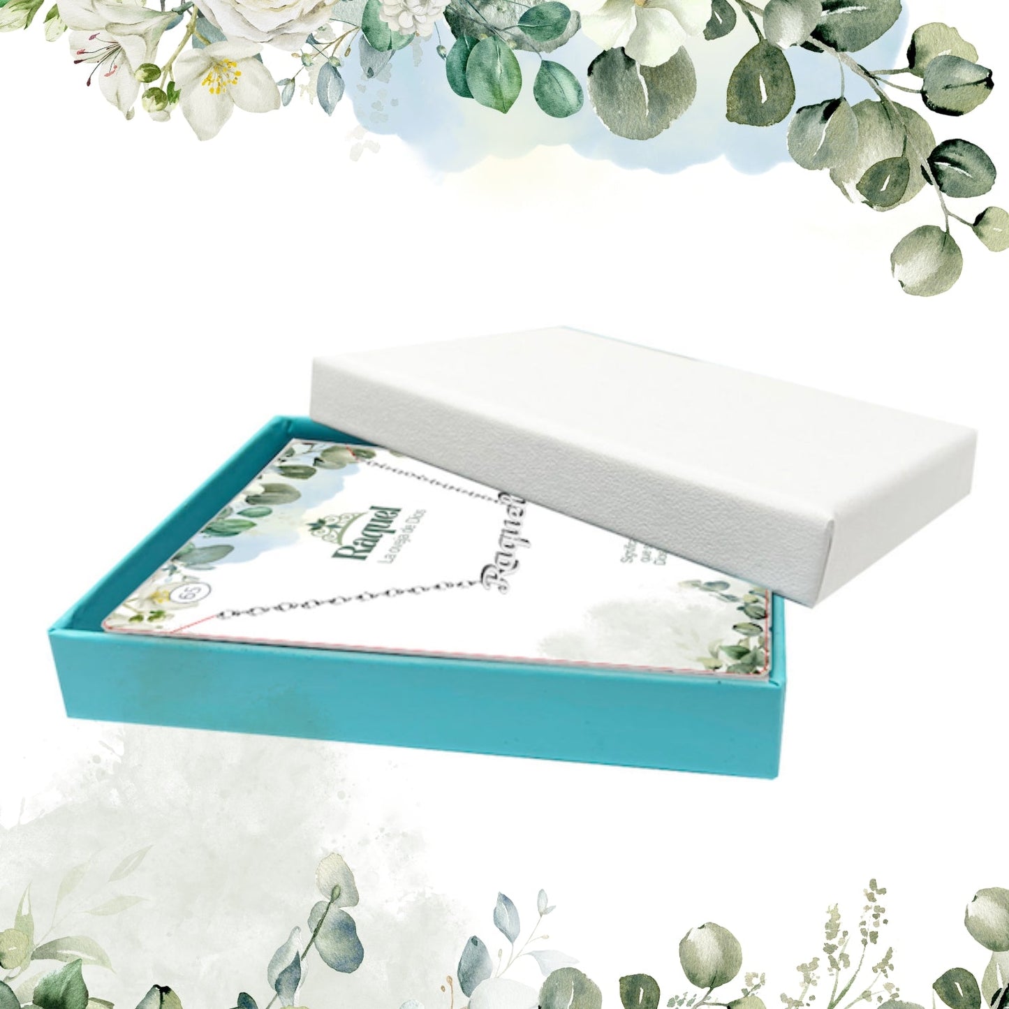 Collar Nombre  Raquel Acero color Plateado