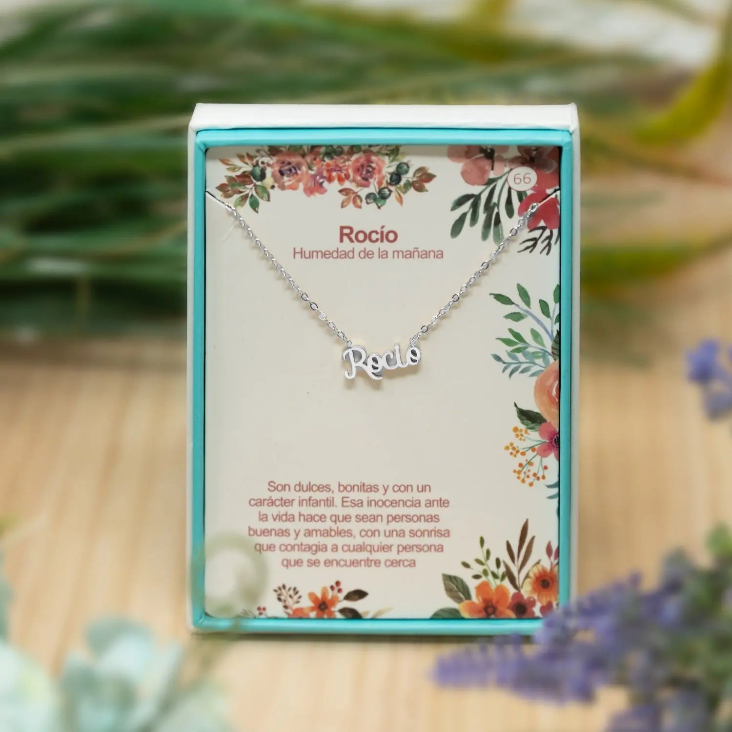 Collar con Nombre Rocío - Acero Inoxidable Plateado - cotigo