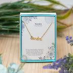 Collar con Nombre Sandra - Acero Inoxidable Dorado - cotigo
