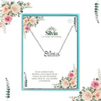Collar Edición Nombre "silvia" - Acero Tono Plateado acabado