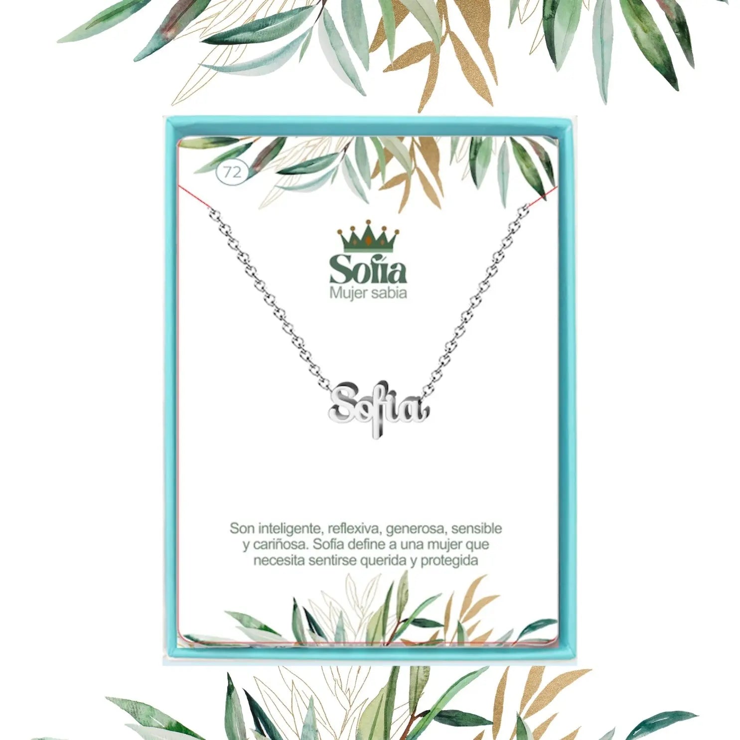 Collar con Nombre Sofía - Acero Inoxidable Plateado - cotigo
