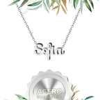Collar Edición Nombre "sofía" - Acero Tono Plateado textura