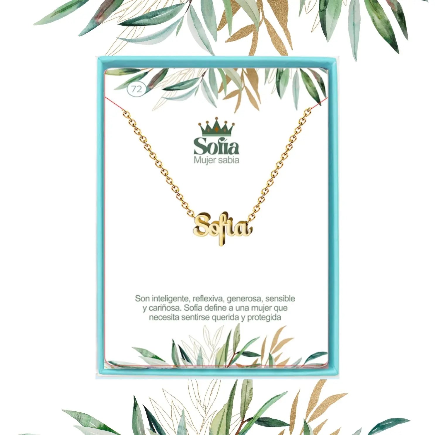 Collar con Nombre Sofía - Acero Inoxidable Dorado - cotigo