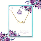 Collar Edición Nombre "sonia" - la Luz de la Sabiduría Bañada en Oro 14K acabado