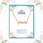 Collar con Nombre Yolanda - Acero Inoxidable Dorado - cotigo