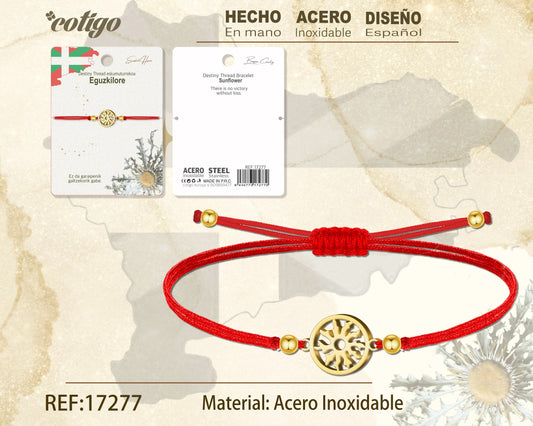 Pulsera Hilo encerado -EGUZKILORE-Dorado