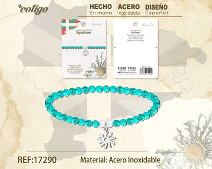 Pulsera tuquesa -EGUZKILORE-Plateado