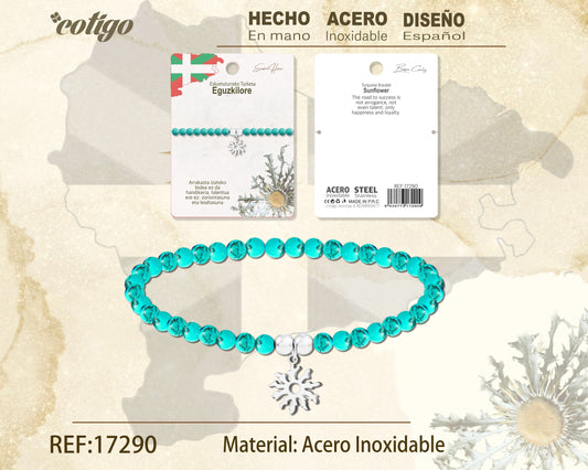 Pulsera tuquesa -EGUZKILORE-Plateado