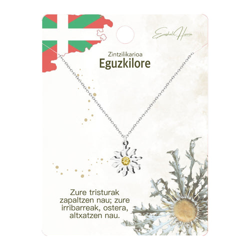 Colgante Eguzkilore en Acero detalle