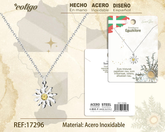 Collar EGUZKILORE-Acero color Plateado