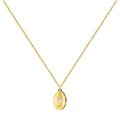 Collar dorado con medalla de la Virgen Blanca (Birjina Zuria), tarjeta con frase romántica en euskera sobre cumplir sueños desde el amor