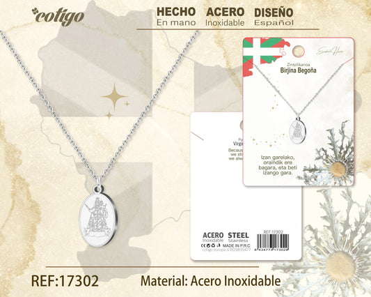 Collar BIRJINA BEGO?A-Acero color Plateado