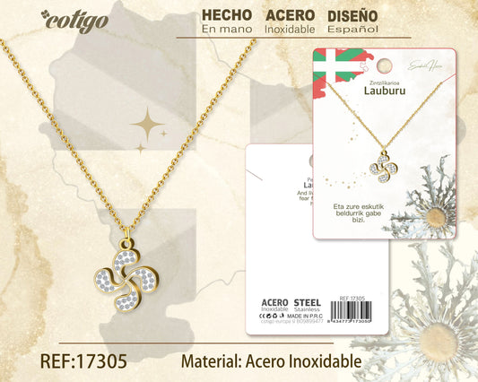 Collar LAUBURU-Acero color Dorado