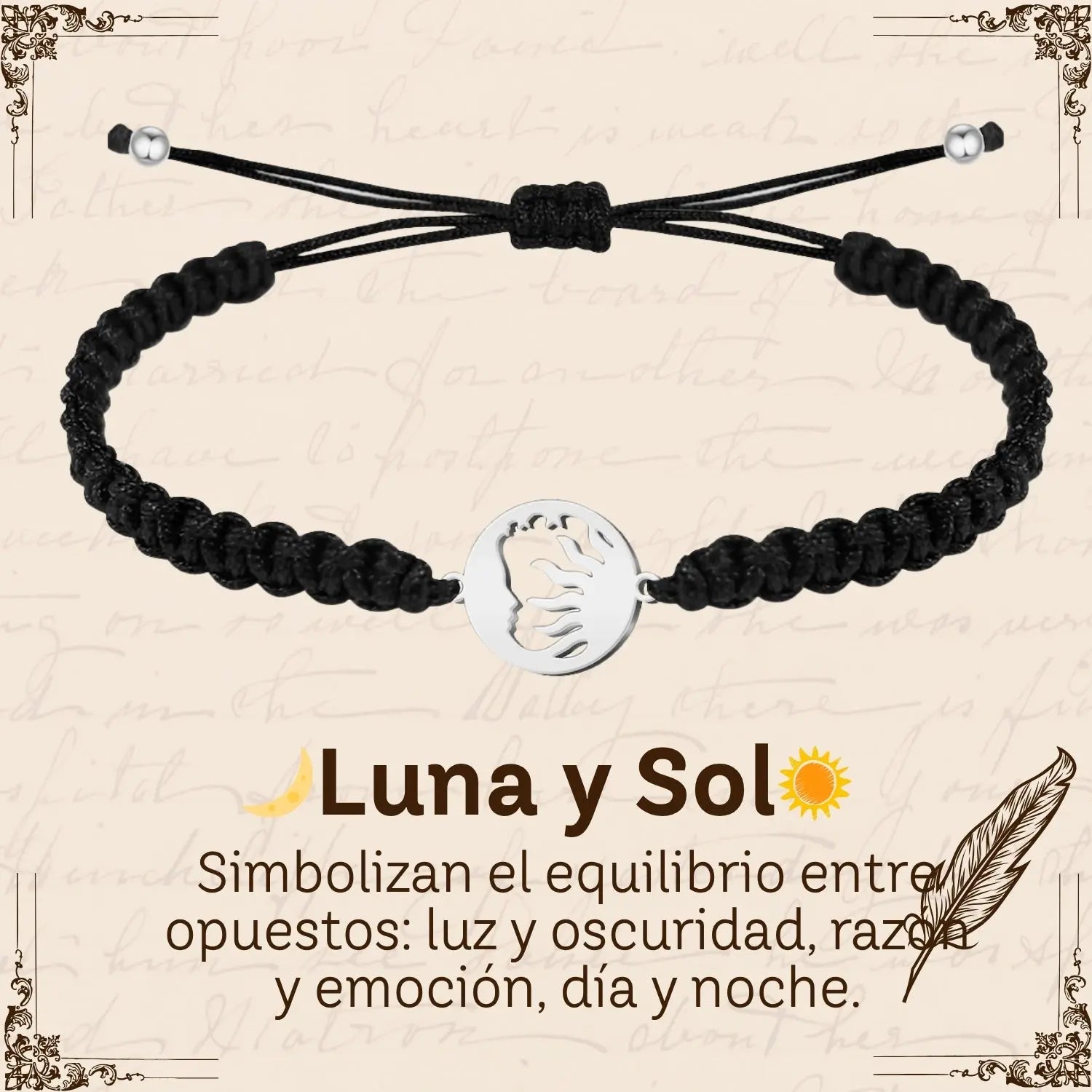 Pulsera Hilo Destino Hecho a Mano 🧵 con Amuleto de Suerte y Protección 🍀 en Acero Inoxidable 💎 - cotigo