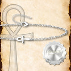 Pulsera Cruz Egipcia Acero inxodable color Plateado - cotigo