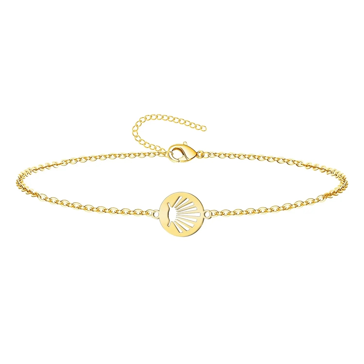 Pulsera la Concha de Vieir Acero Dorado
