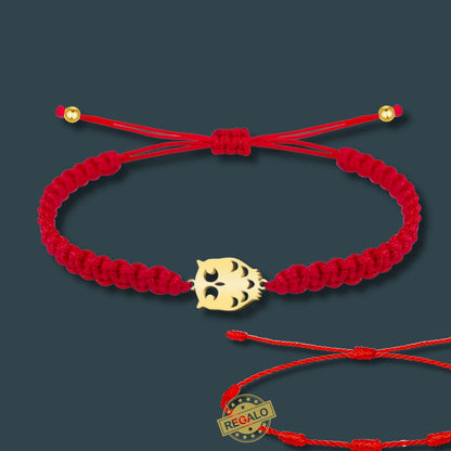 Pulsera Hilo Destino Roja Hecho a Mano 🧵 con Amuleto de Suerte y Protección 🍀 en Acero Inoxidable 💎 ¡Incluye Pulsera 7 Nudos de Regalo! 🎁