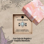 Anillo Nudo de Bruja con Opalina en Acero Plateado - cotigo