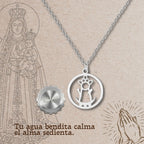 Colgante Virgen de la Fuensanta Silueta Acero Plateado - cotigo