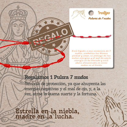 Colgante Virgen Covadonga Acero Dorado