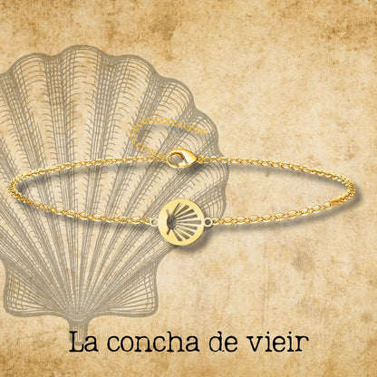 Pulsera La concha de vieir Acero Dorado