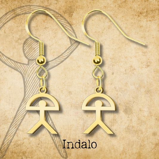 Pendiente Con Indalo Acero Dorado