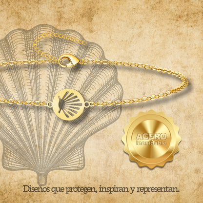 Pulsera La concha de vieir Acero Dorado