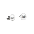 Pendientes de Perlas en Forma de Semicírculo Largo