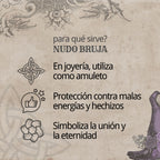 Pendientes Tetragrammaton y Nudo de Bruja Acero Inoxidable Plateado - cotigo