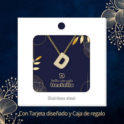 Colgante Letra inicial D con Piedra Circonita