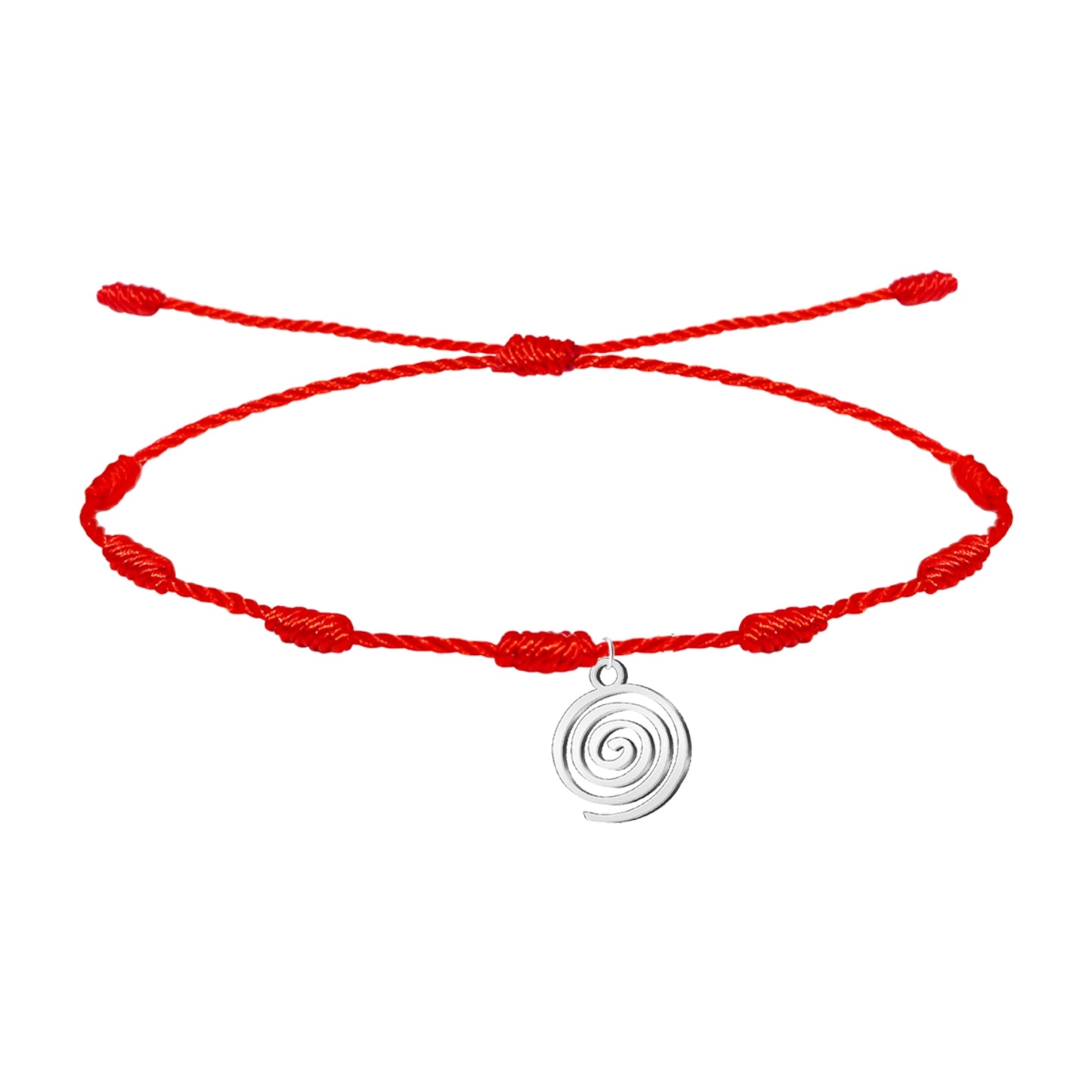 Pulsera 7 Nudos con  Pintadera Canarias Acero Plateado